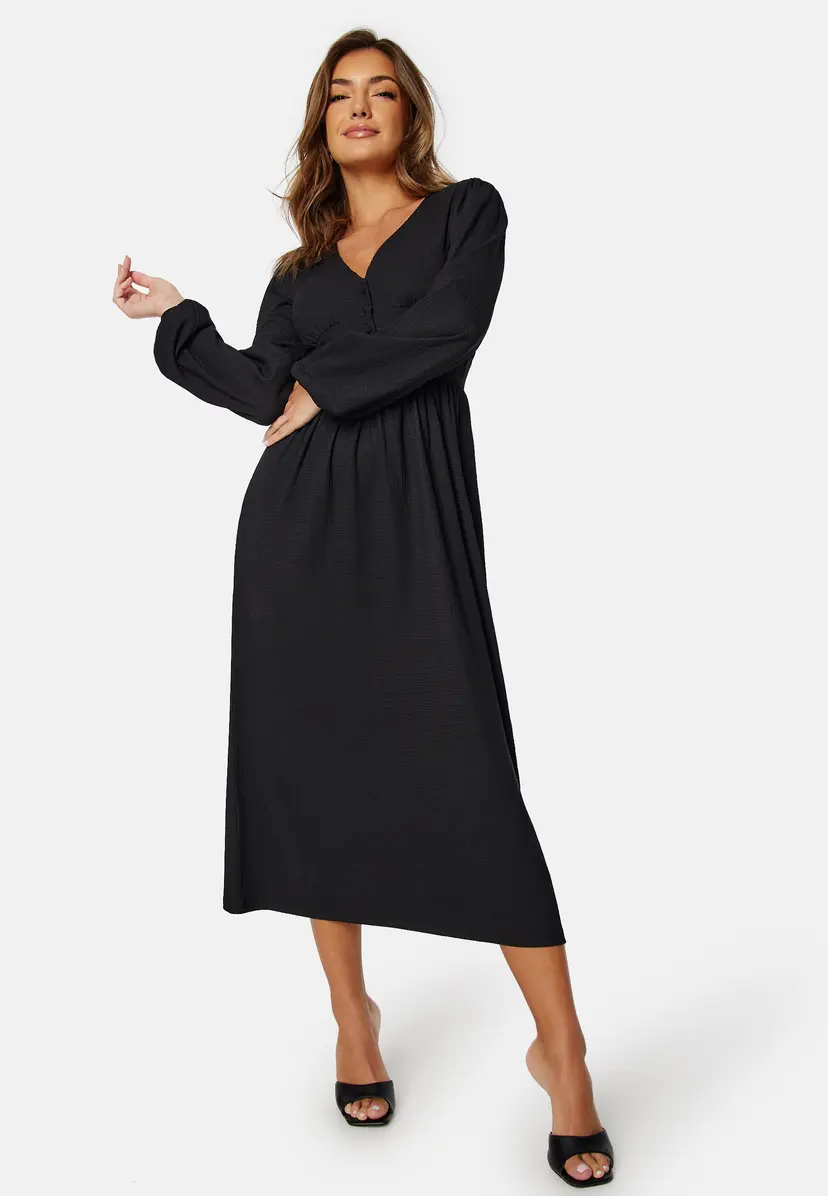 Bubbleroom Structure Button Midi Dress