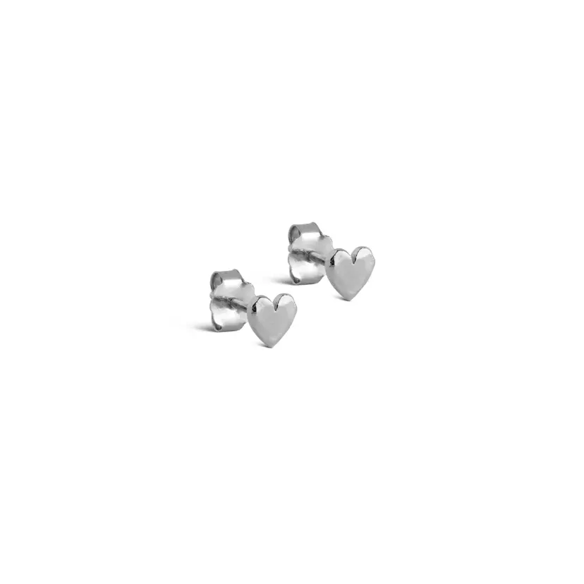 Enamel Enamel - Heart Stud i sølv - E373SM