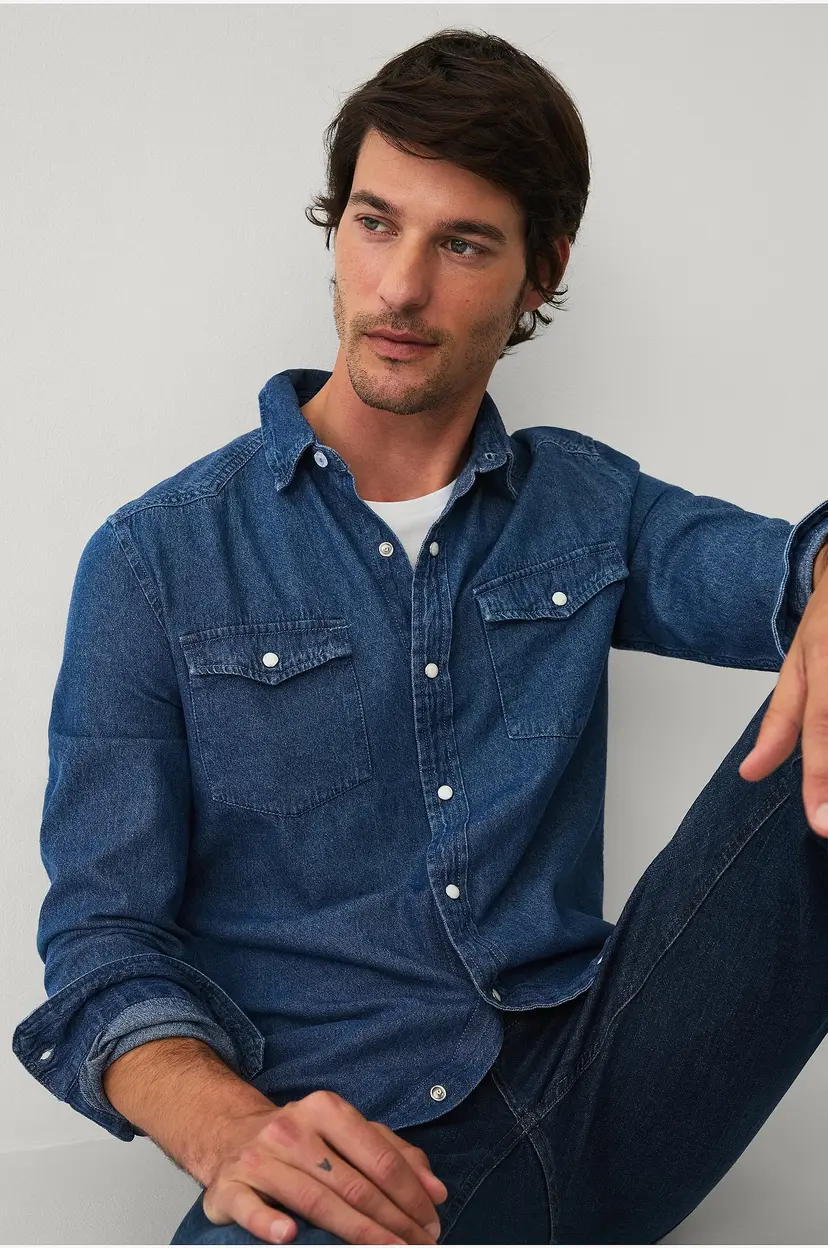 Ellos Collection Denimskjorte Brock - Blå