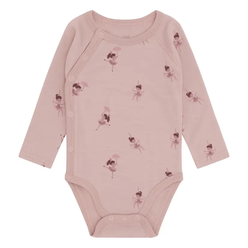 Hust and Claire Hust and Claire - Omslagsbody Ull og Bambus Baloo Wrap Line dancer Adobe Rose