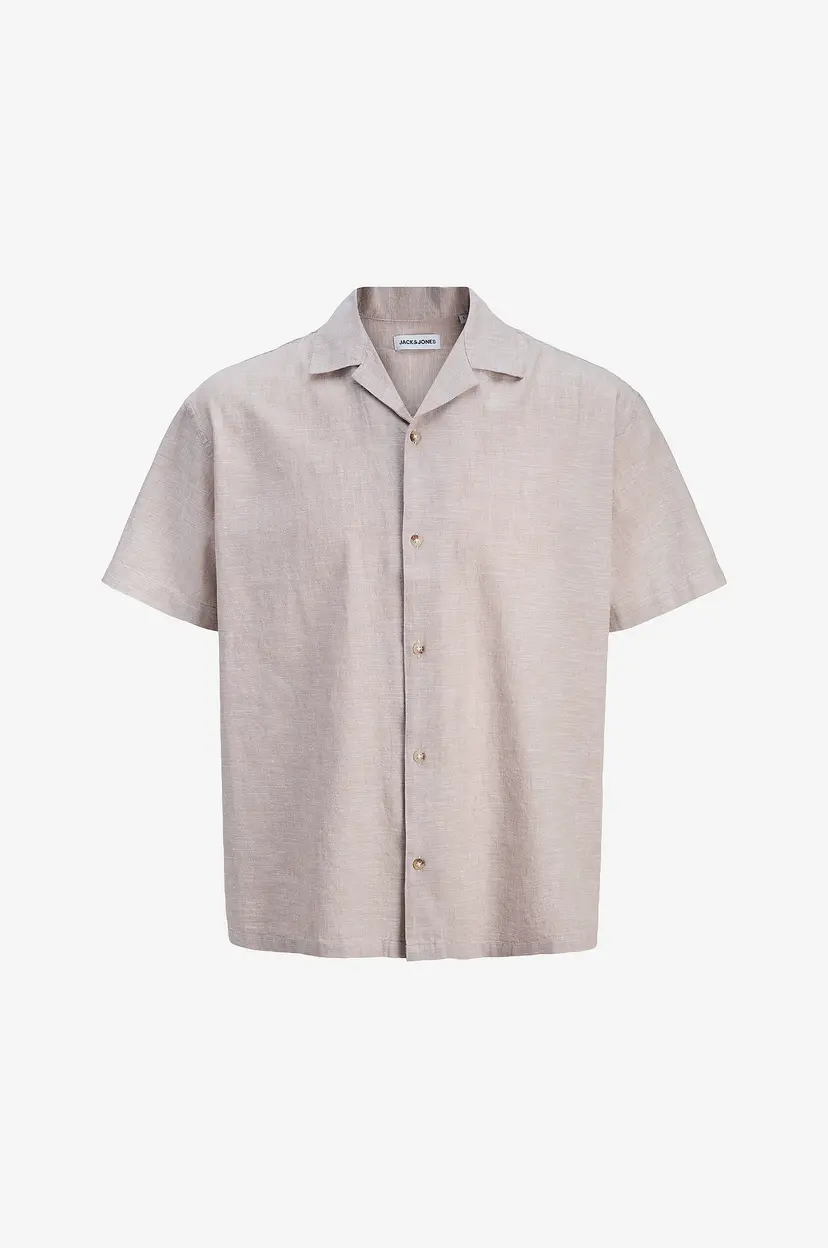 Jack & Jones Skjorte jjeSummer Linen Blend Resort - Brun