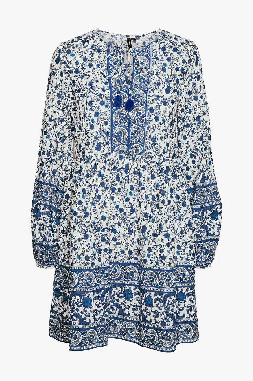 Vero Moda Tunika vmMilan LS Tunic Wvn GA - Blå