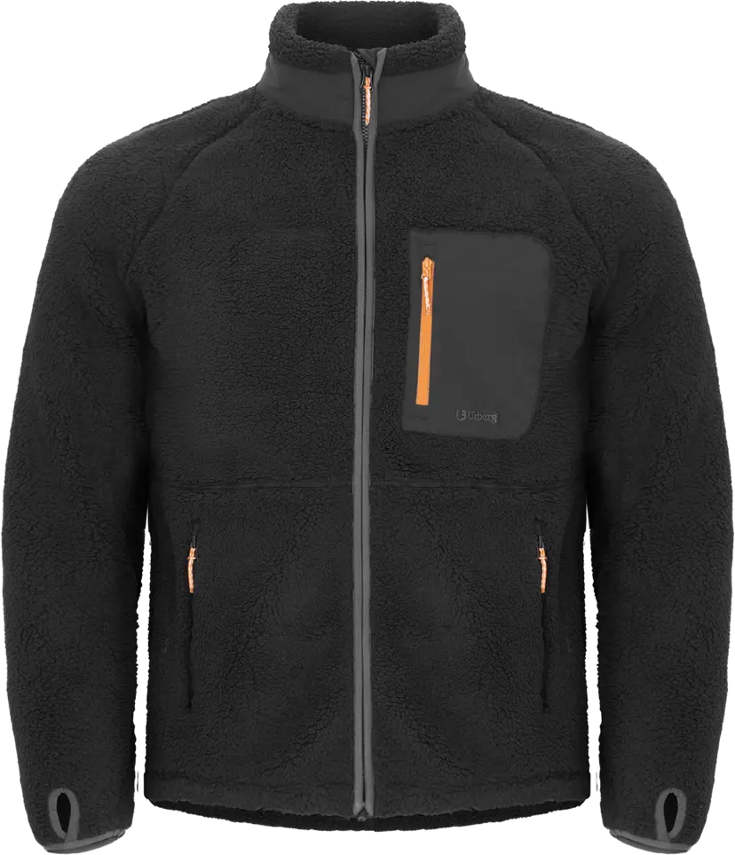 Urberg Urberg Men's Soft Pile Fleece Sweater Black Beauty