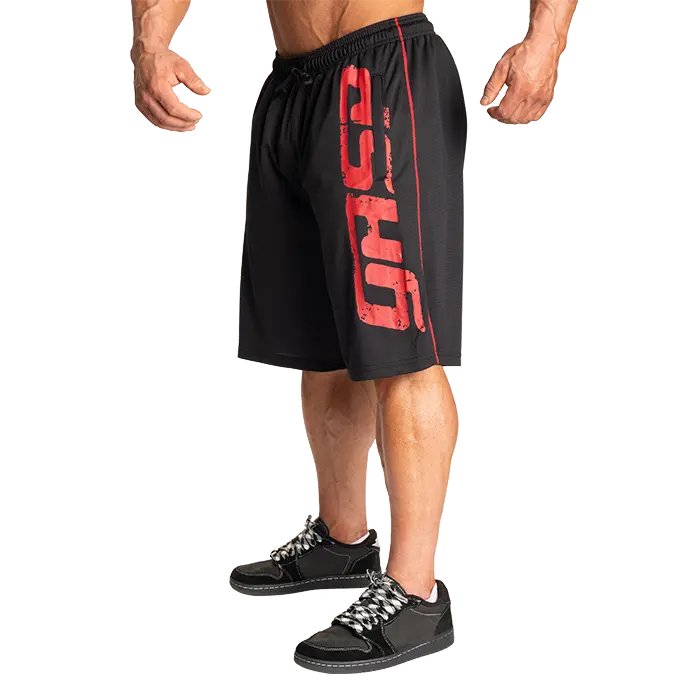 GASP Pro Mesh Shorts, Black/Red