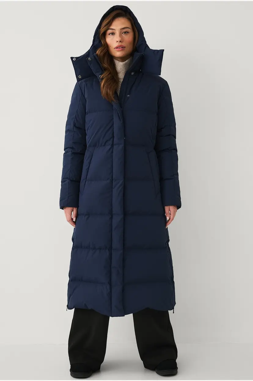 Áhkká Dunfrakk Down Coat Parka W - Blå