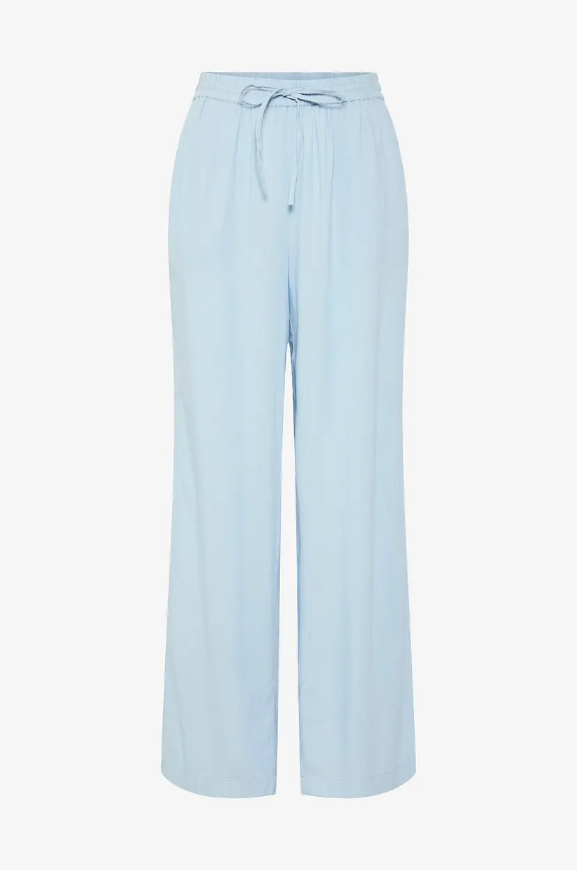 Pieces Bukser pcPia HW Wide Pants Wvn - Blå
