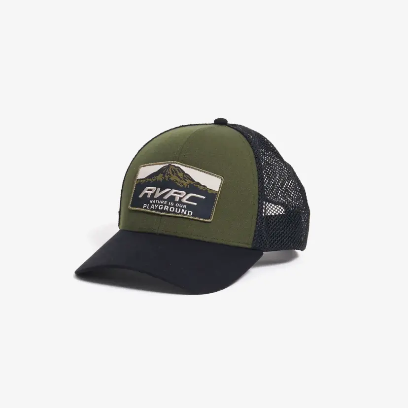 RevolutionRace Trucker Snapback Cap Unisex Grape Leaf/Oatmeal