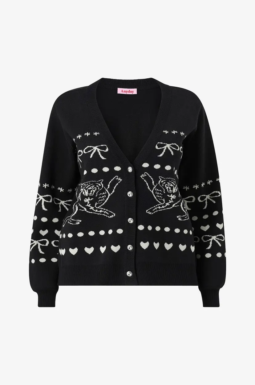 Anyday Kardigan Any-tabitha 300 - Svart