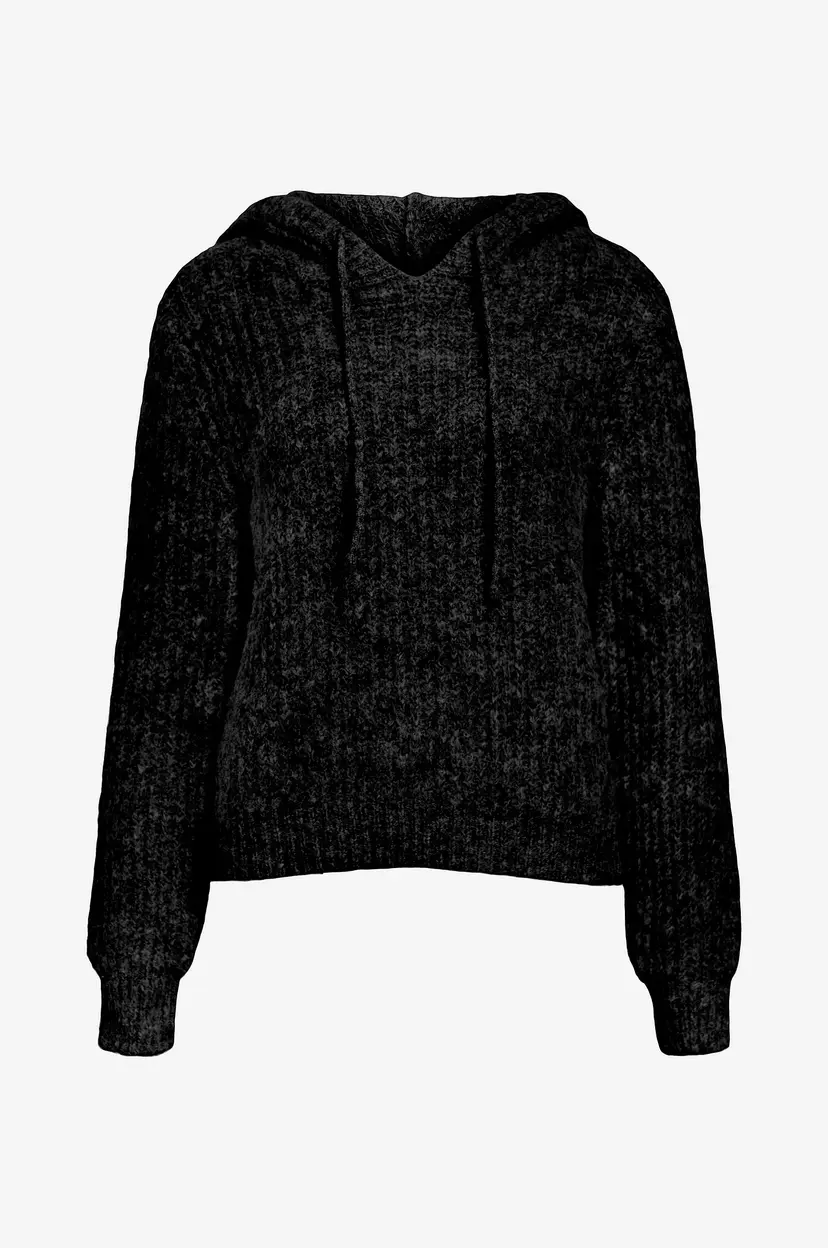 Object Collectors Item Hettegenser objMilu LS RE Knit Hoodie - Svart