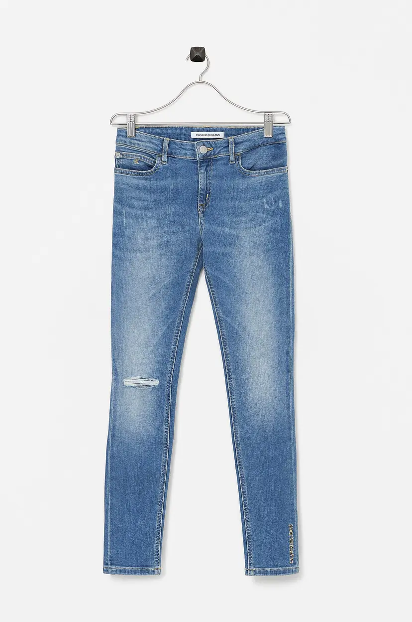 Calvin Klein Jeans Skinny MR Illumi Des Bl Str - Blå