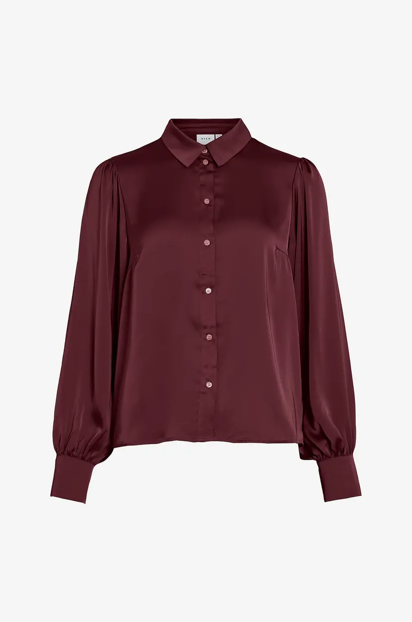 Vila Skjorte viEnna Ravenna L/S Balloon - Rød