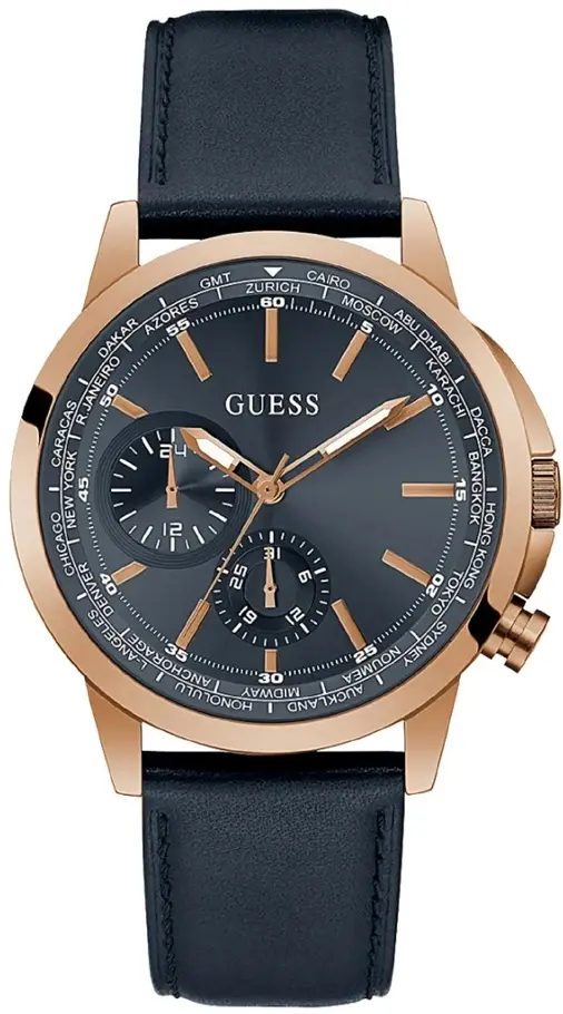 Guess Guess Herreklokke GW0540G2 Spec Blå/Lær Ø44 mm