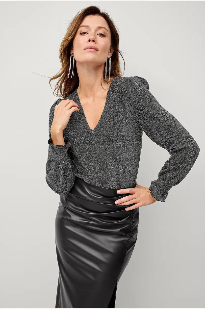 Ellos Collection Glitrende topp - Sølv
