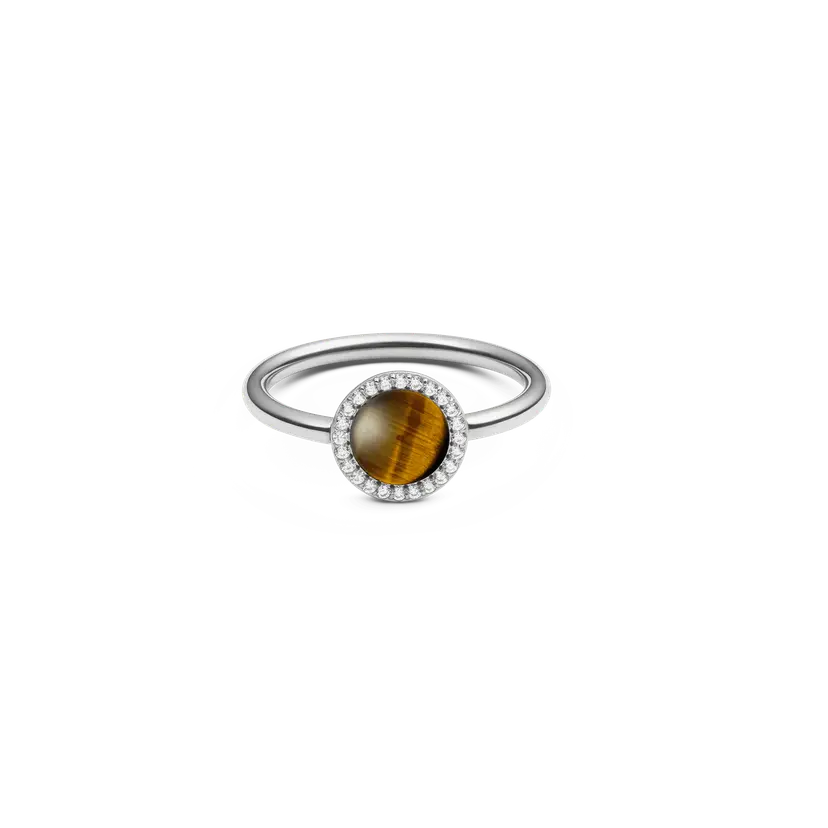 Daniel Wellington Silver Ring Audrey Tiger Eye | DW