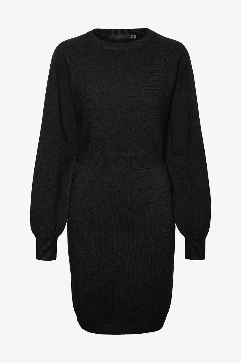 Vero Moda Kjole vmHollykaris LS O-neck Dress GA Boo - Svart