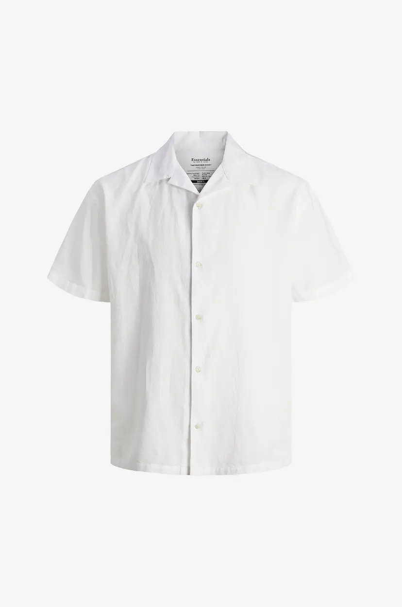 Jack & Jones Skjorte jjeSummer Resort Linen Blend Shirt - Hvit