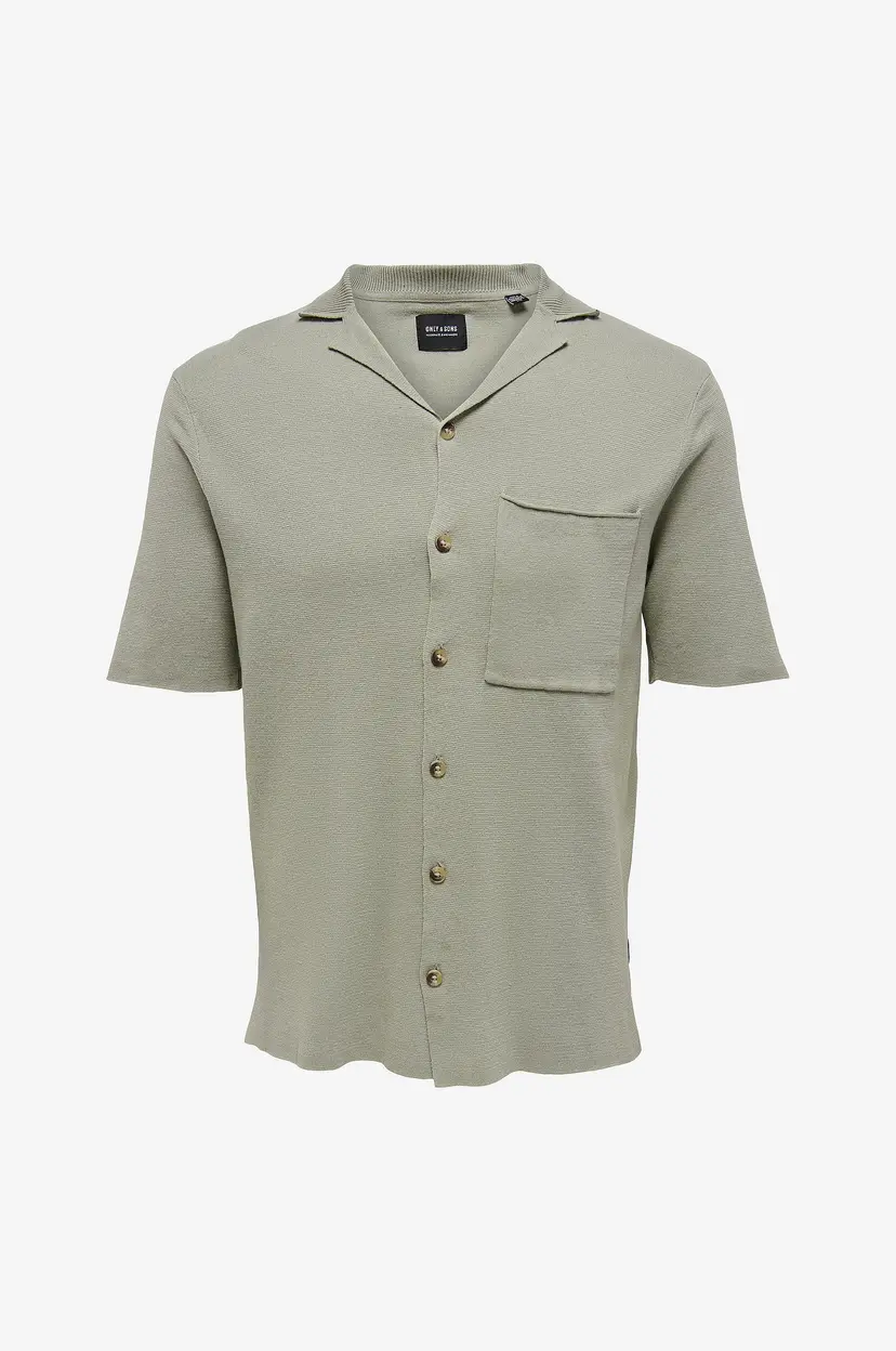 Only & Sons Kardigan onsLuke Life 12 Resort Collar Knit - Grønn