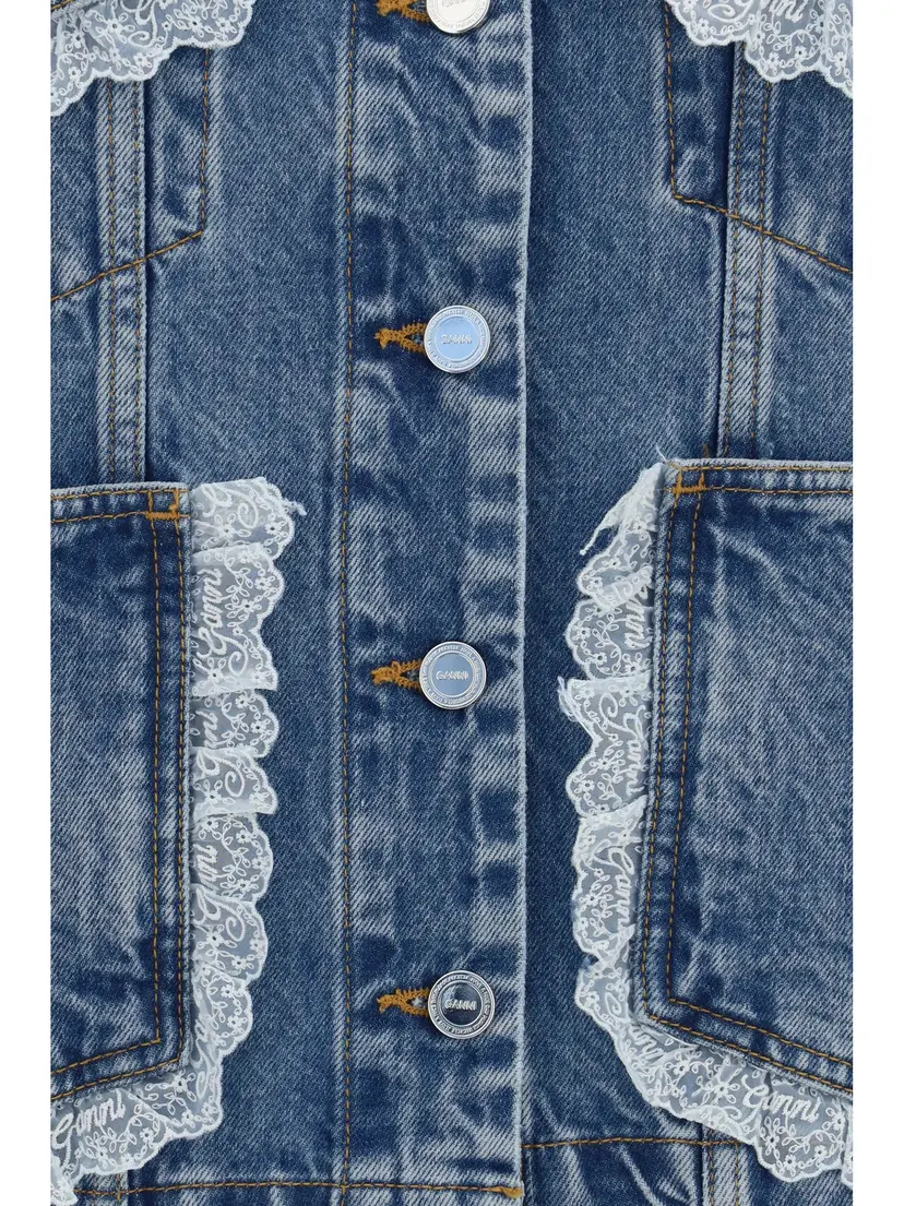 Ganni Ganni Denimjakker – Blå