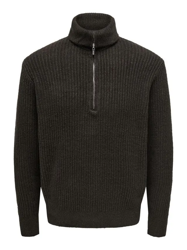 Only & Sons ONSFRAME RLX LS 1/2 ZIP HIGH NECK K