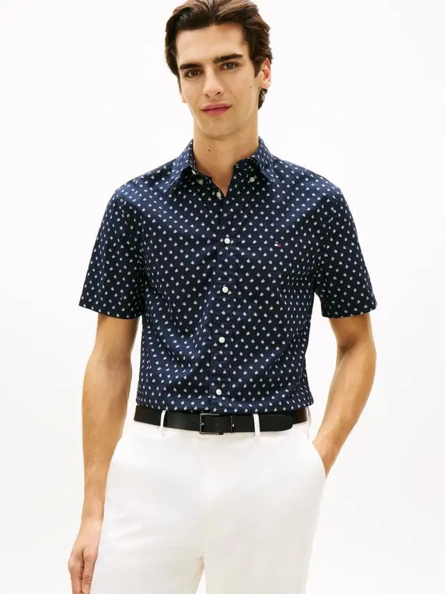 Tommy Hilfiger FLEX POPLIN PRT RF BD S/S