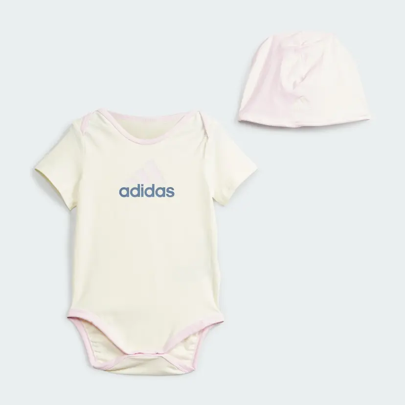 Adidas Essentials Big Logo Bodysuit and Beanie Gavesett, barn