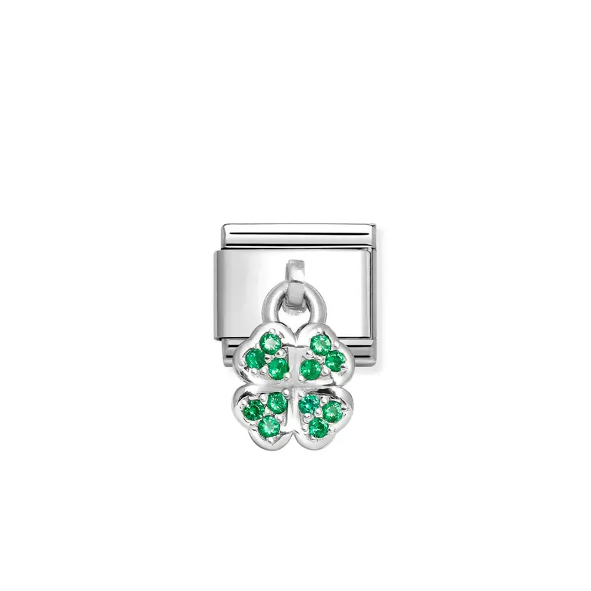 Nomination Green Four-Leaf Clover Charm