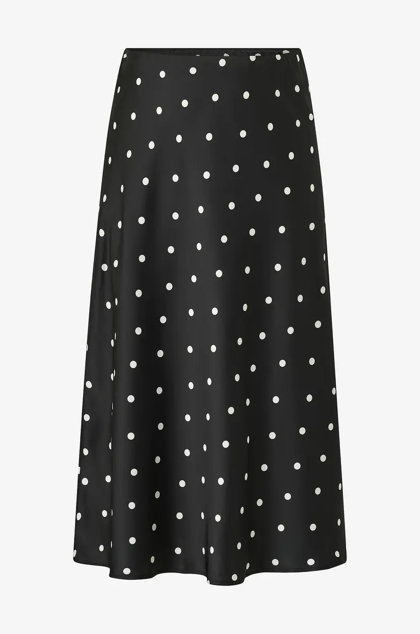 Zizzi Maxi skjørt caMinela Satin - Svart