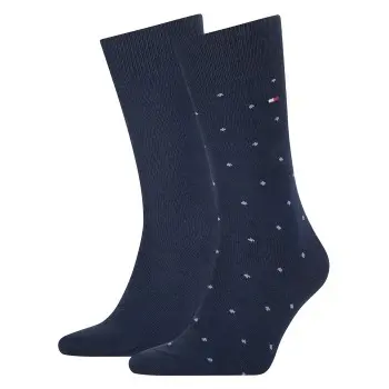 Tommy Hilfiger Tommy Hilfiger Strømper 2P Men Dot Socks Marine Str 39/42 Herre