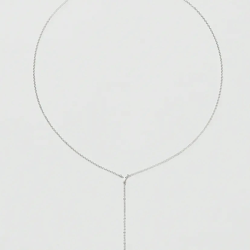 Safira Drop Pearl Lariat Halskjede