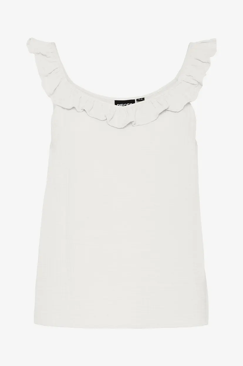 Pieces Bluse pcSastina SL Top Wvn - Hvit