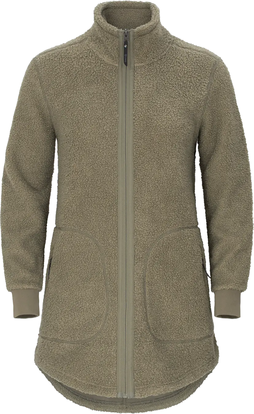 Urberg Urberg Women's Bonded Pile Jacket Long Oil Green