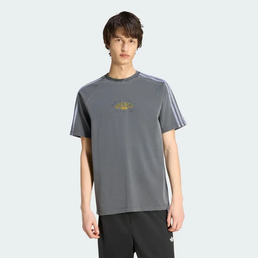 Adidas ADIDAS ORIGINALS - WASHED GRAPHICS RINGER T-SKJORTE