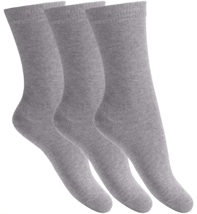 Melton Sokker i bomull 3pk Light Grey Melange