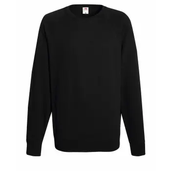 Fruit of the Loom Fruit of the Loom Light Raglan Sweat Svart Large Herre