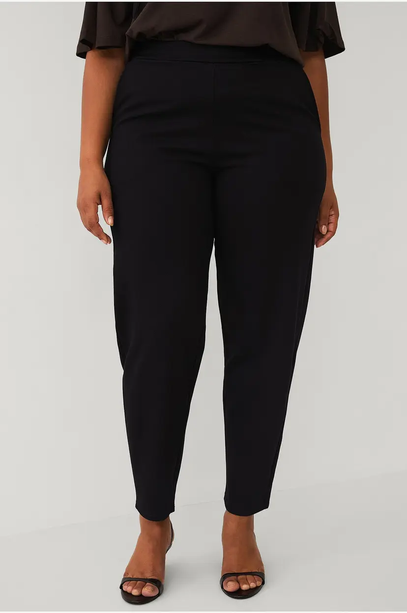 Ellos Plus collection Bukser med tønnebener med stretch - Svart