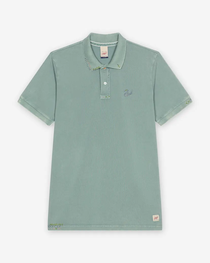 Bob BOB BASIC Blue Polo shirt
