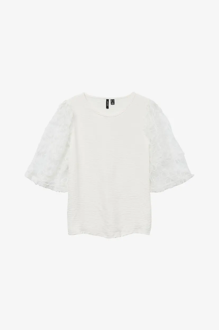 Vero Moda Topp vmNina 2/4 Top Jrs - Hvit