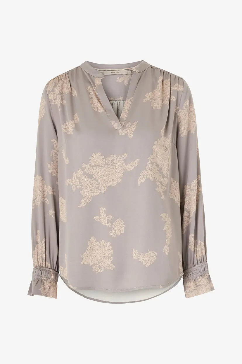 Costamani Bluse Flower Shirt - Grå