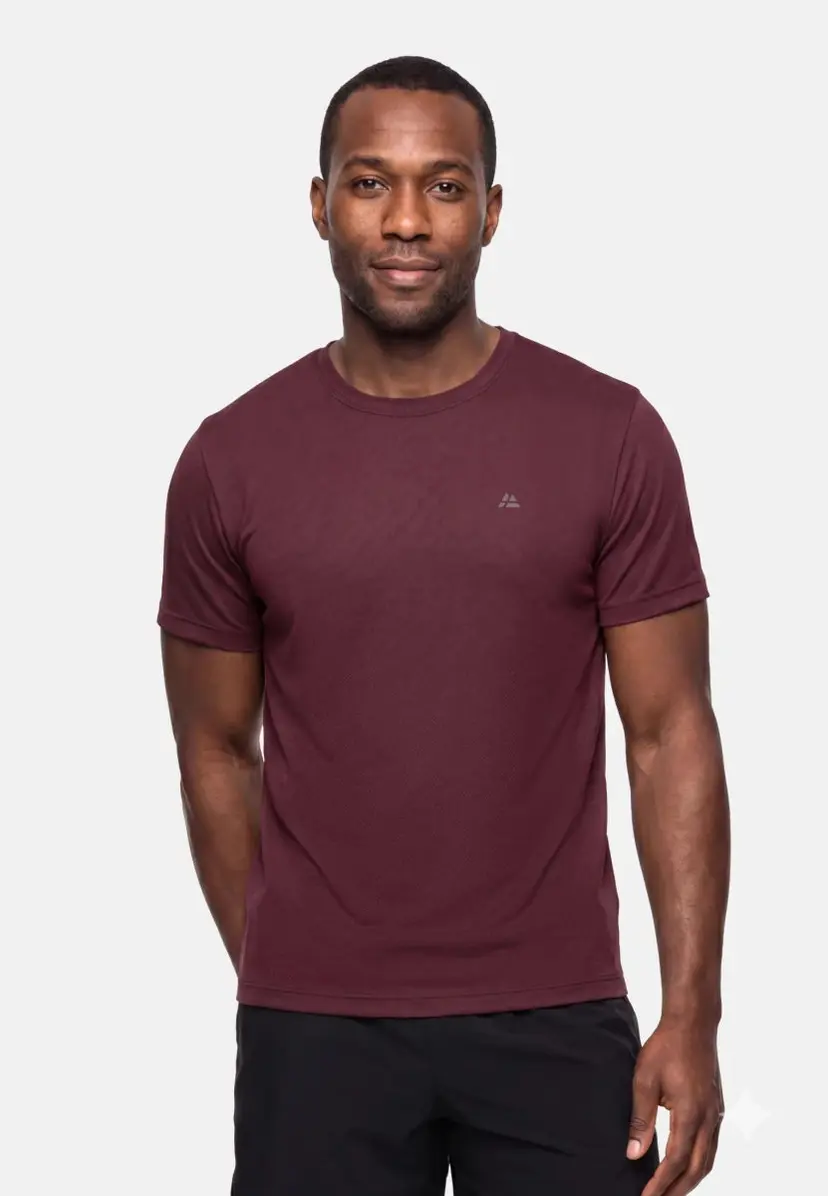 DANISH ENDURANCE Mændens løbe-T-shirt af Danish Endurance, Bordeaux, M