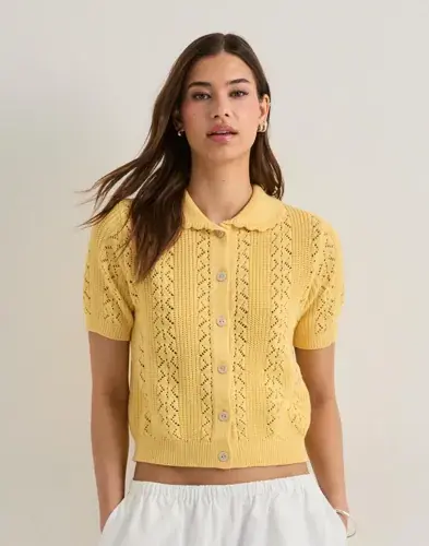 Vero Moda Vero Moda - Gul - Vmdaria Ss Poloneck Cardigan