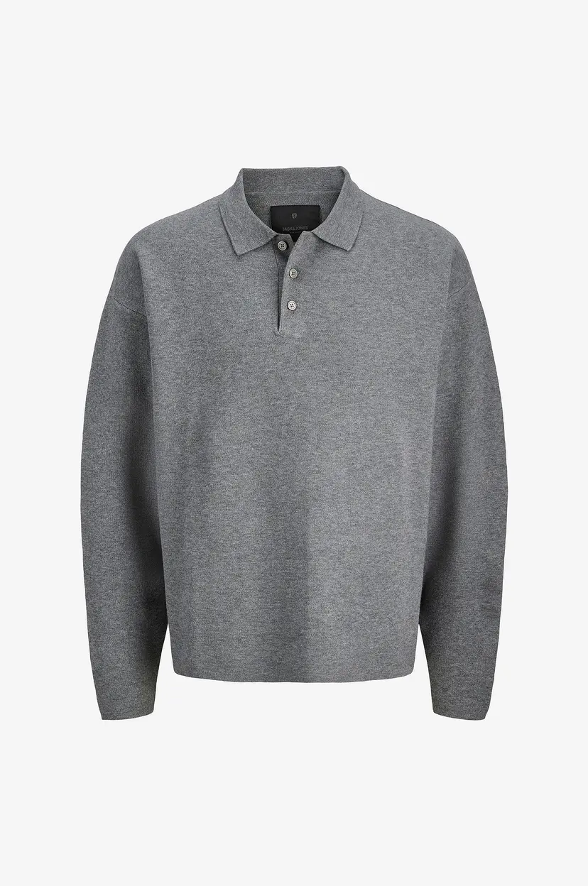 Jack & Jones Junior Pullover jprBlabradfort Knit Polo LN Jnr - Grå