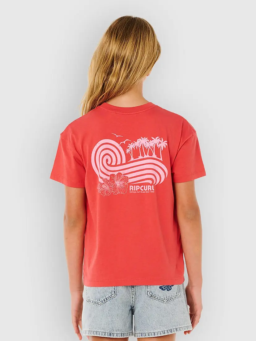 Rip Curl Rip Curl Ocean Break Relaxed Kids T-skjorte rød