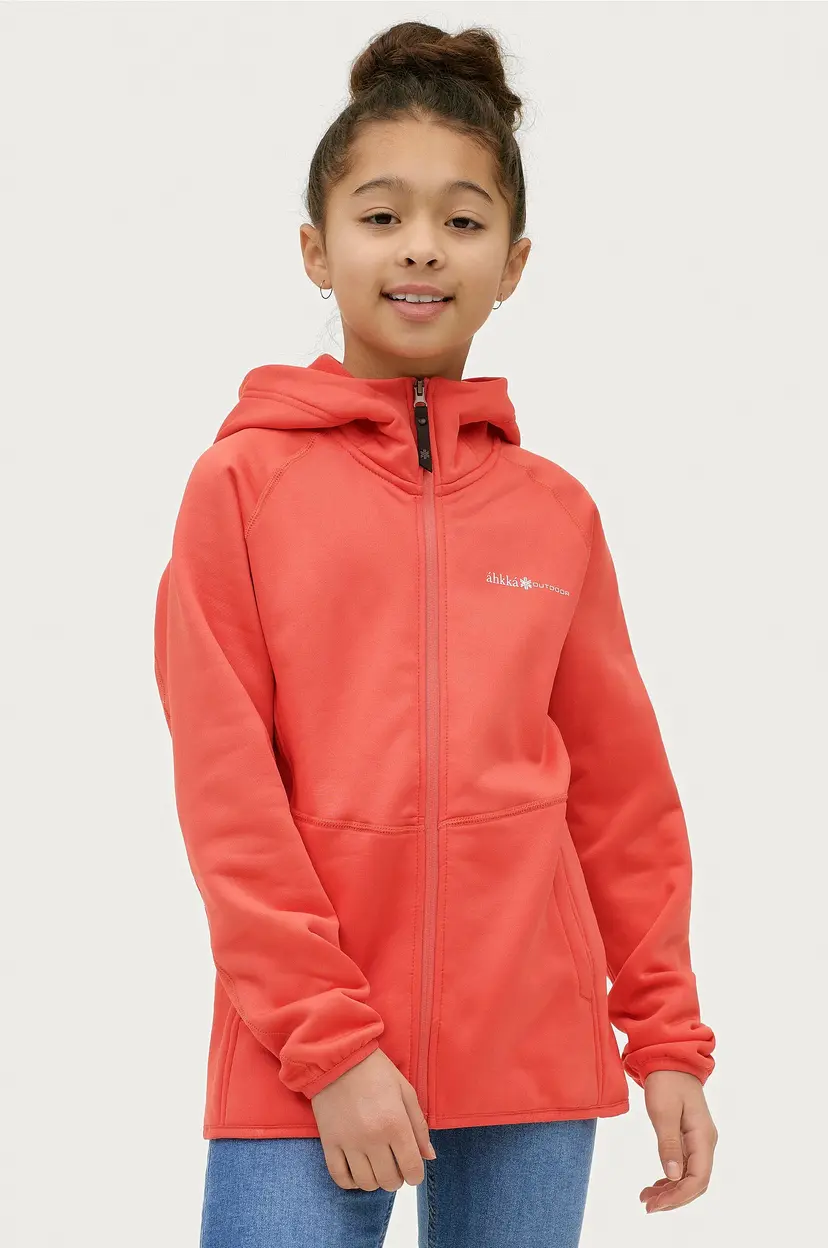 Áhkká Fleecejakke Powerfleece Jr - Orange