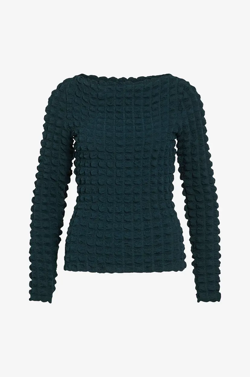 Vila Topp viForcea Boatneck L/S Top - Grønn