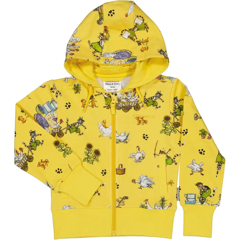 Geggamoja Hoodie Pettson och Findus Gul - 86/92