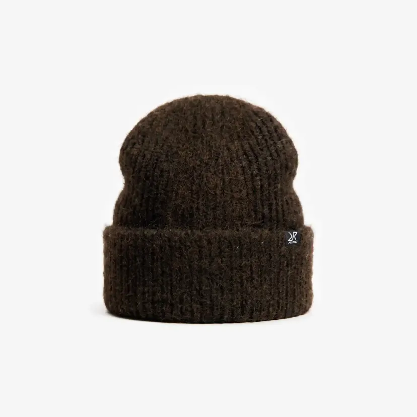 RevolutionRace Lynx Chunky Beanie Unisex Dark Brown Melange