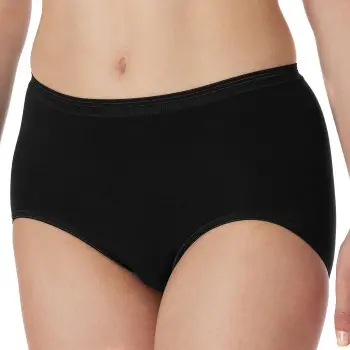Schiesser Schiesser Truser Luxury Brief Svart bomull Large Dame
