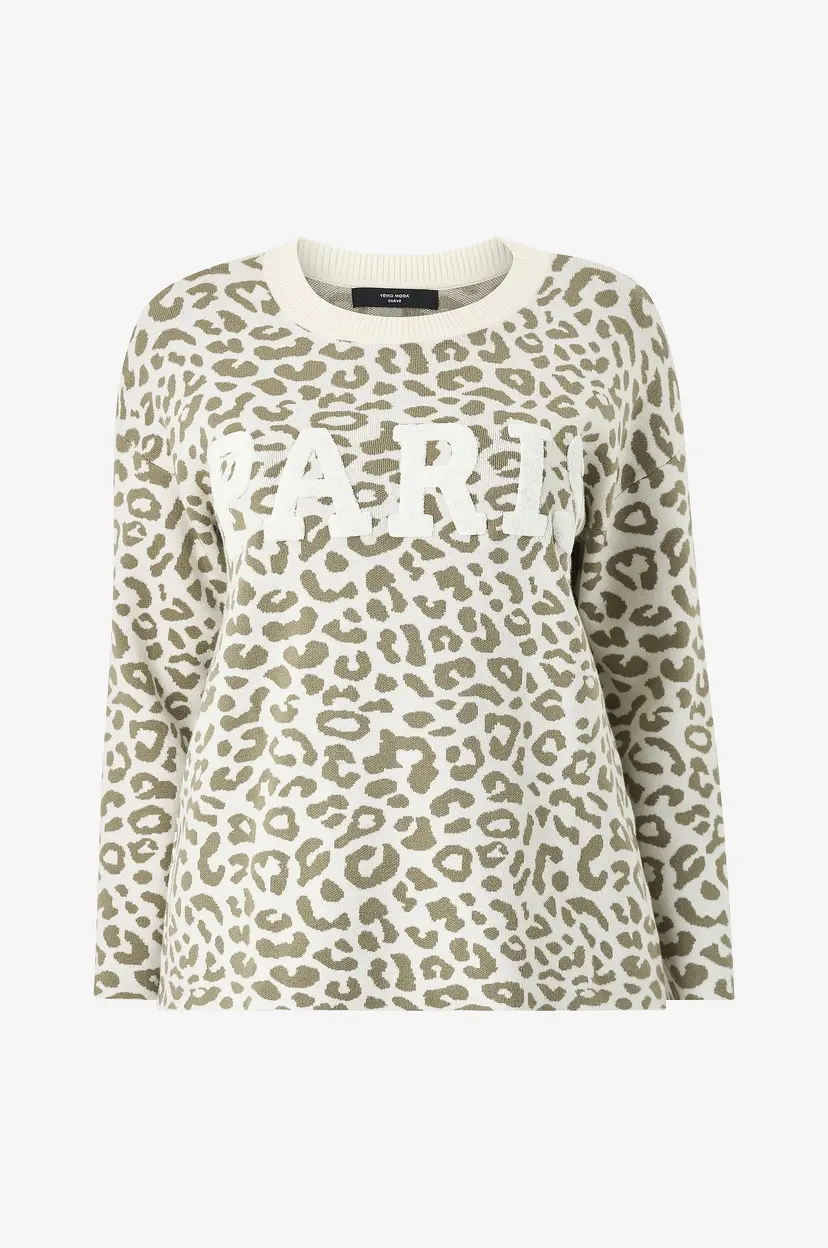 Vero Moda Curve Pullover vmcTres Bien LS O-neck - Beige
