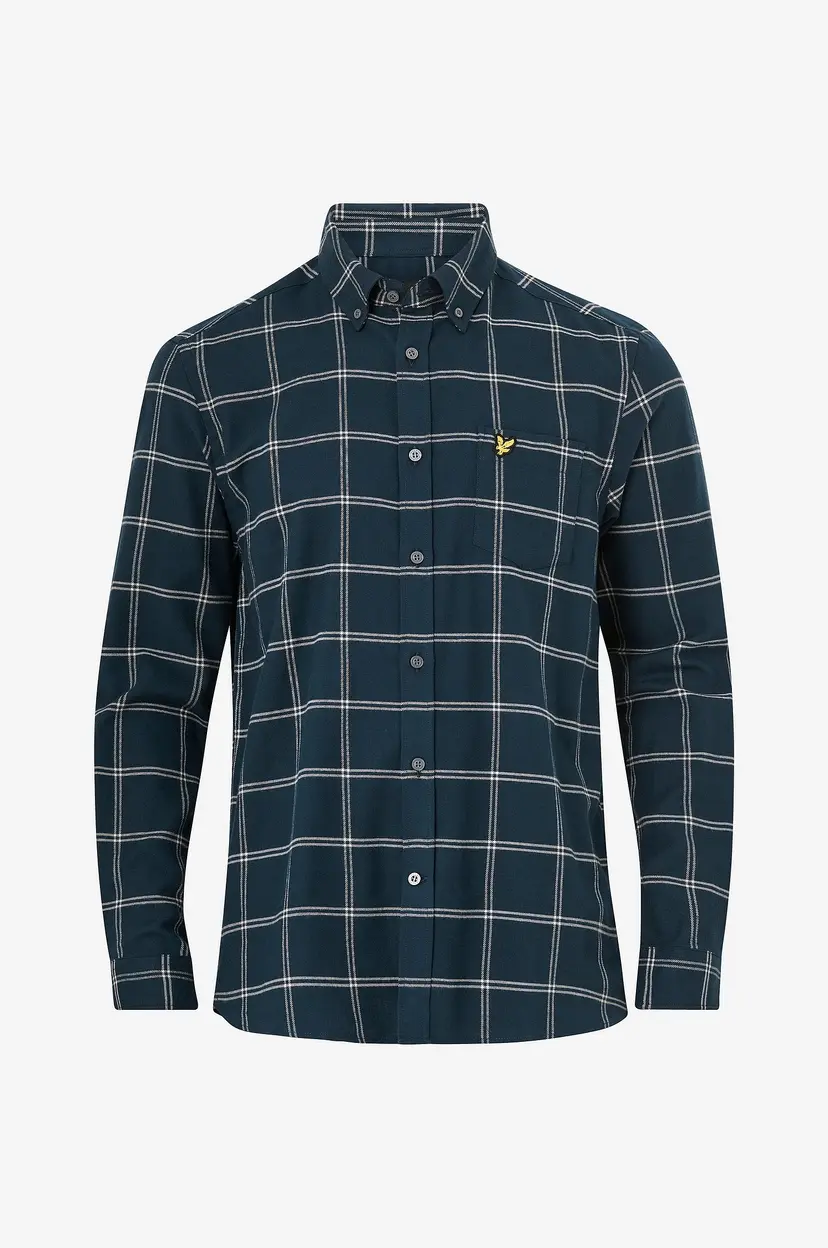 Lyle & Scott Skjorte Windowpane Shirt - Blå