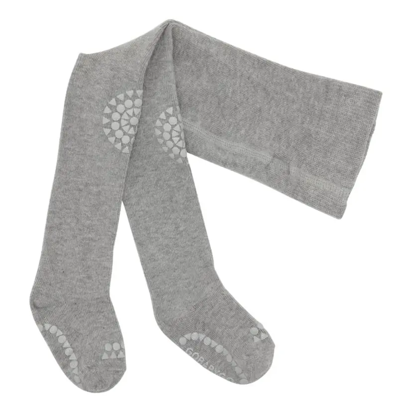 GoBabyGo GoBabyGo - Strømpebukse Antiskli Organic Grey Melange